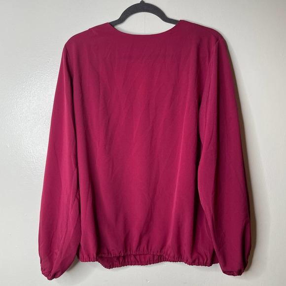 Universal Standard Balloon Sleeve Blouse in Anemone Pink Fuchsia Sz XS - 10 - 12 - Picture 9 of 9